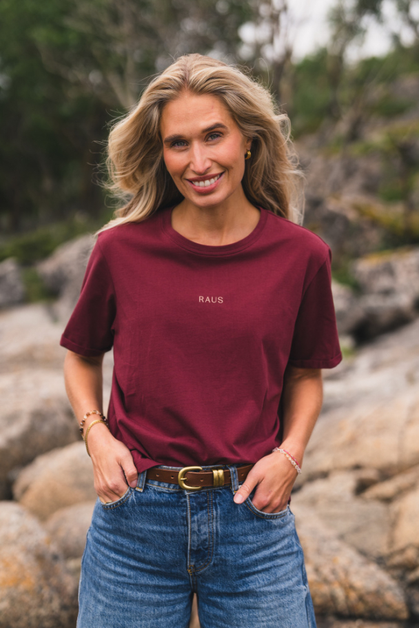 Linn Logo Tee - Choco T/M Rose  - Image 1