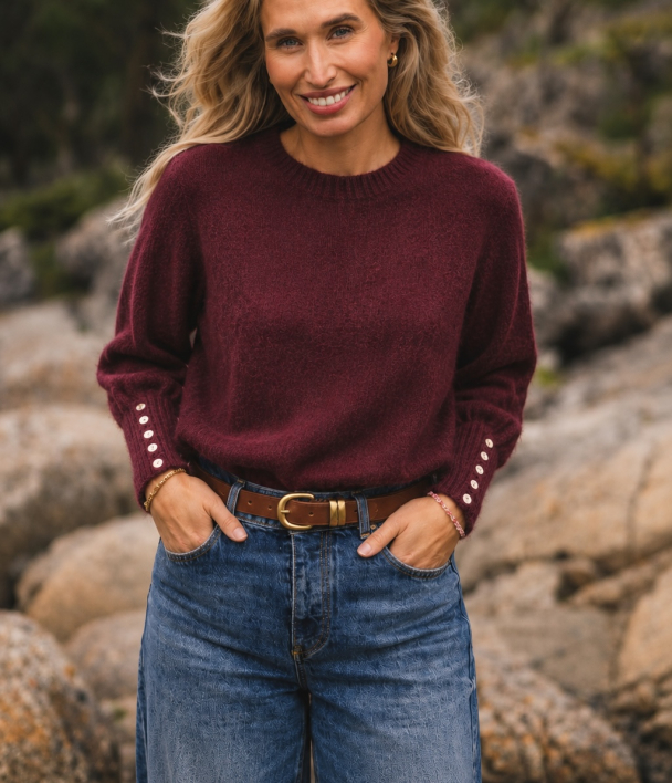 Mira Amalie Pullover - Choco Truffle 
