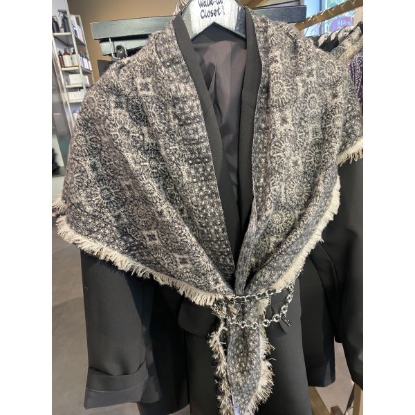 Tibet Rag Scarf Black