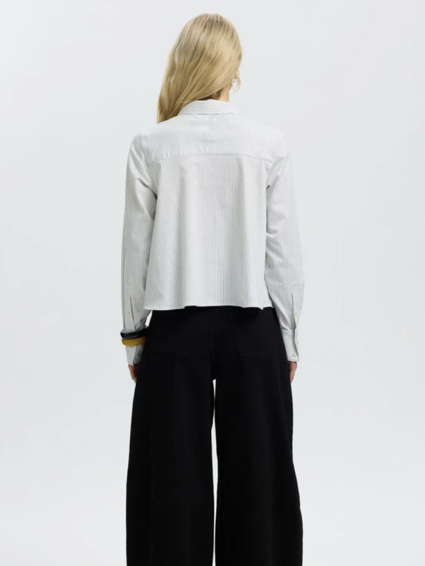 Romie Relaxed Shirt - Avocado Oil Stripes  - Image 3