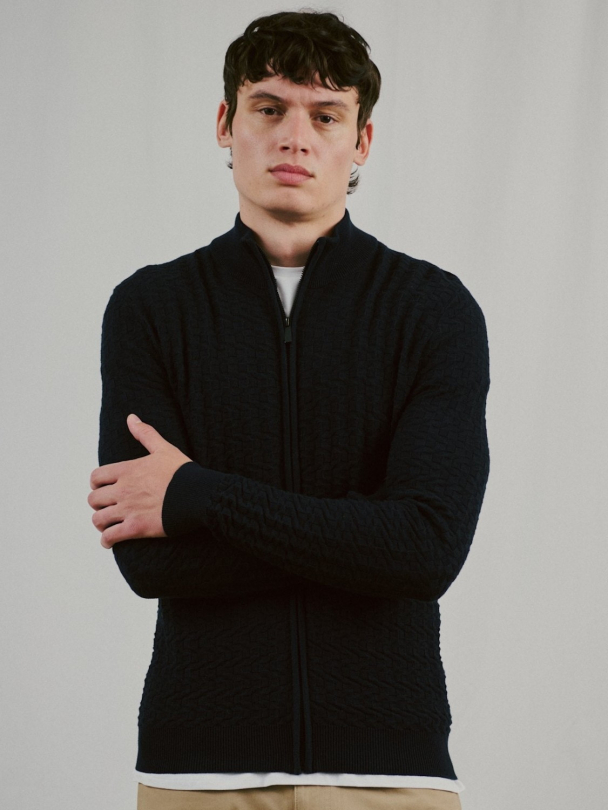 BS Mastor cardigan, navy - Image 1