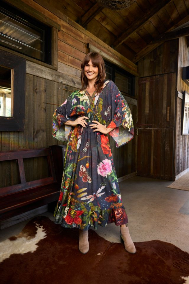ORIENTIQUE Maguana Dress V Maxi Print 31077 - Image 2