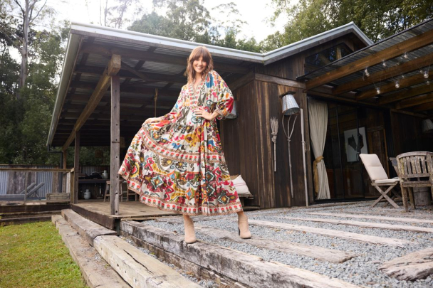 ORIENTIQUE Chateau Eza Dress Maxi V Print 31073 - Image 3
