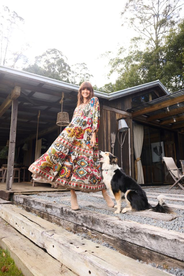 ORIENTIQUE Chateau Eza Dress Maxi V Print 31073 - Image 1
