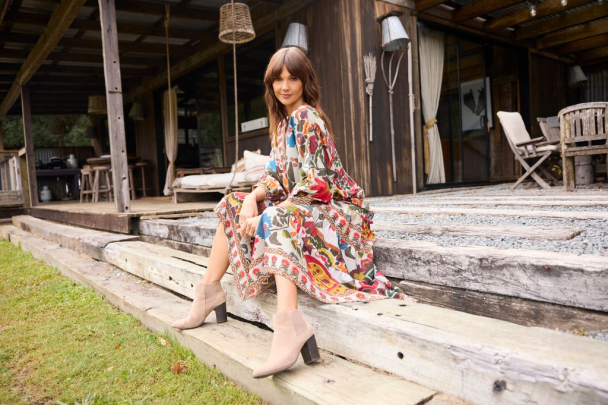 ORIENTIQUE Chateau Eza Dress Maxi V Print 31073 - Image 2