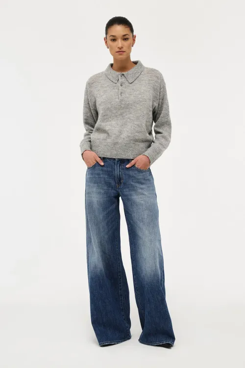 Milla Wide Toulouse – Vide jeans i vintage blå fra NEUW