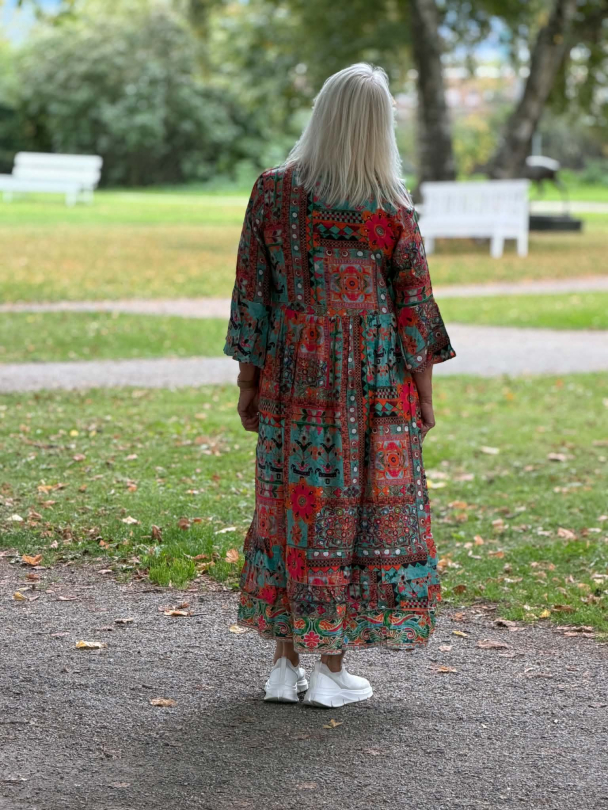 ORIENTIQUE Rabari Dress Maxi Print 91299 - Image 4