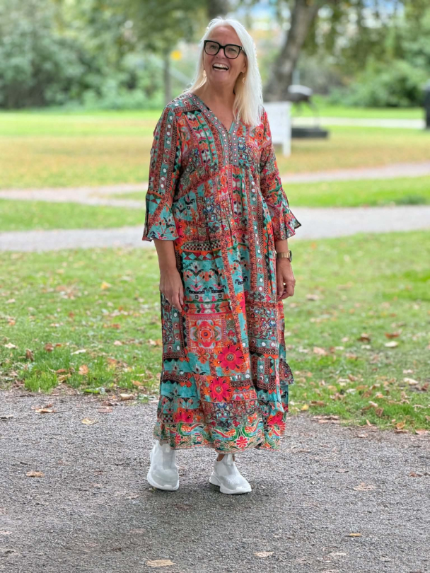 ORIENTIQUE Rabari Dress Maxi Print 91299 - Image 5