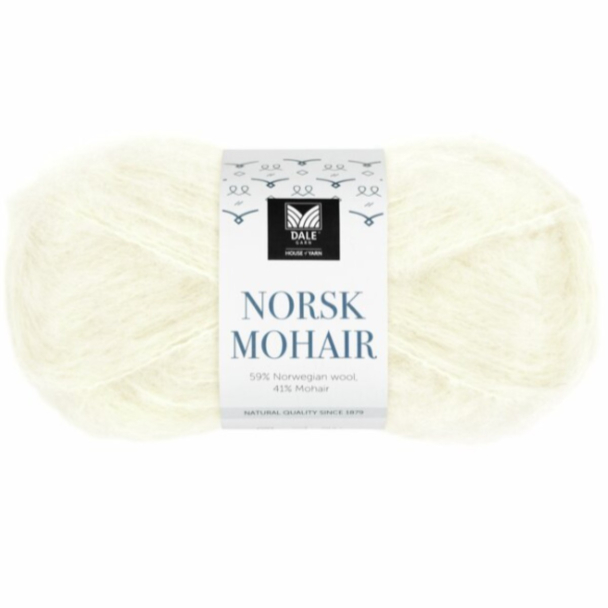 Norsk Mohair - 601 - Hvit - Image 1