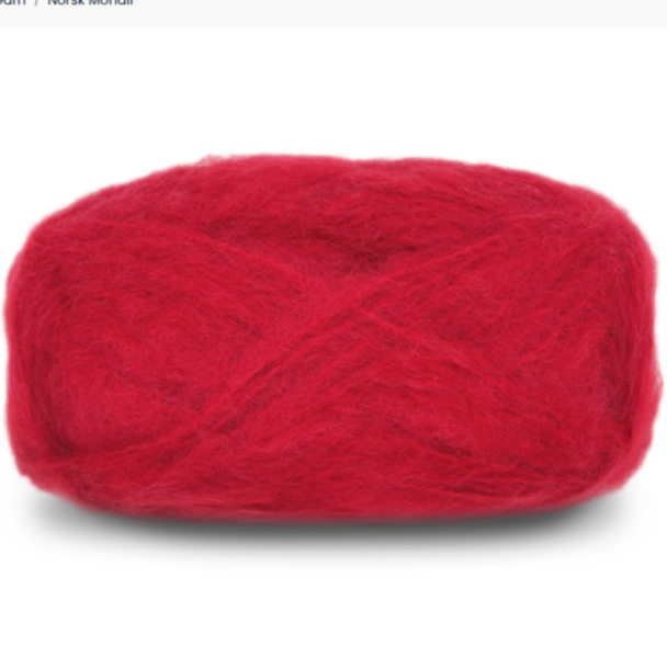 Norsk Mohair - 616 - Dyp rød - Image 3