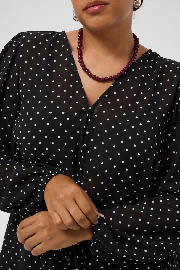 Kaffe Curve Minda prikkete bluse - Image 6
