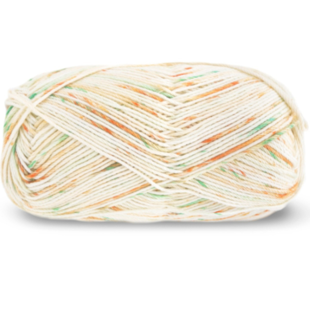 Baby Bomull - 523 - Oransje/Skarp Grønn Print - Image 3