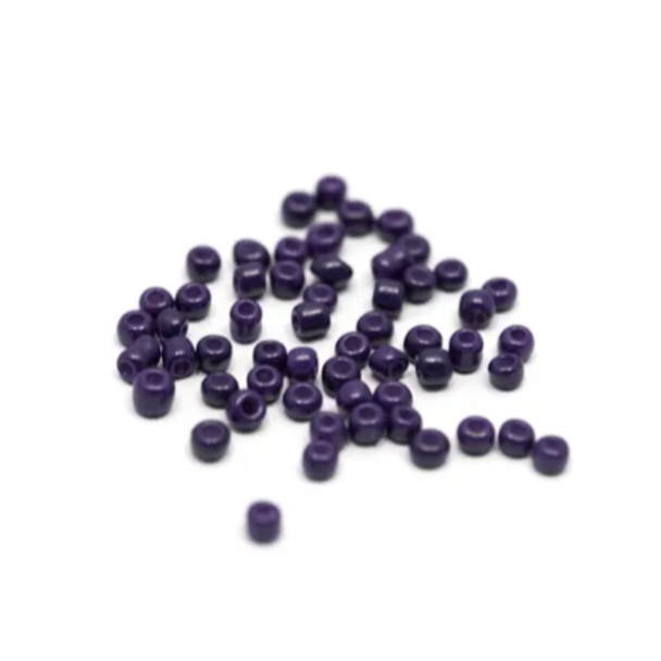 157 - Mørk Lilla - Glassperle 3mm