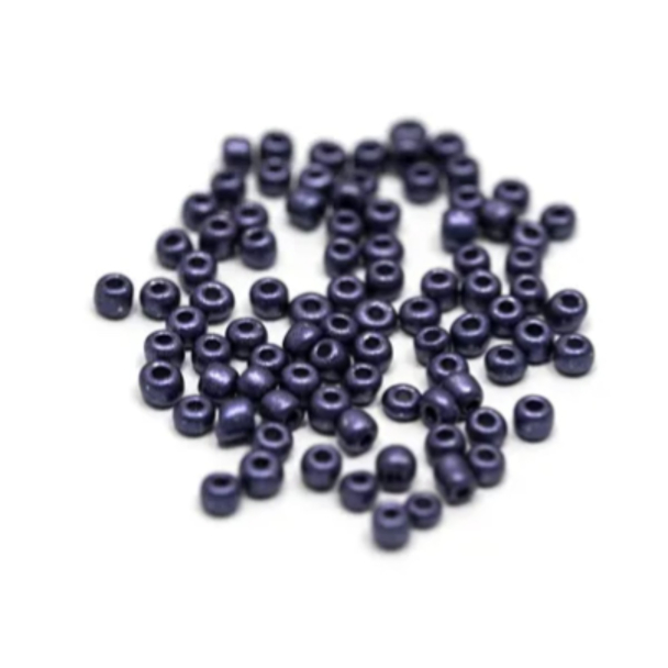 195 - Blå - Glassperle 3mm