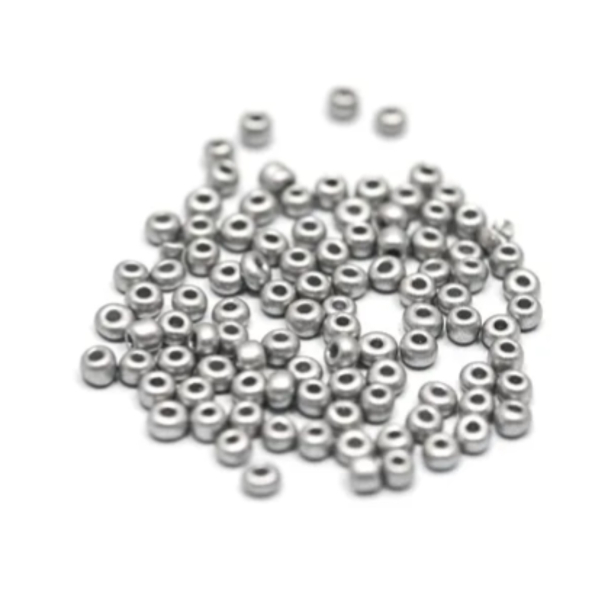 196 - Sølv - Glassperle 3mm