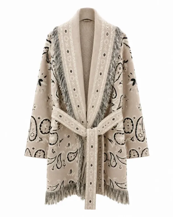 Frynsejakke - Beige   - Image 2