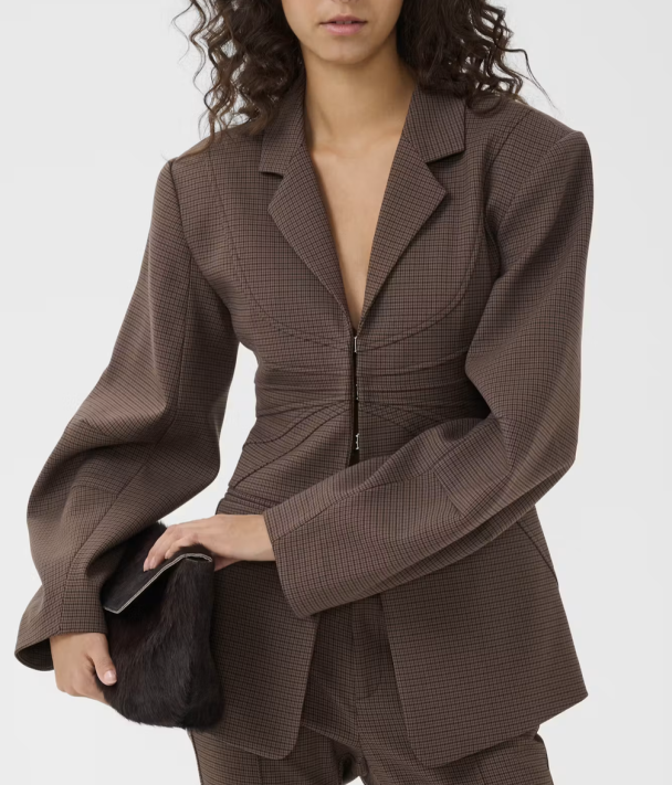 Lamia Blazer - Herringbone Check - Image 1