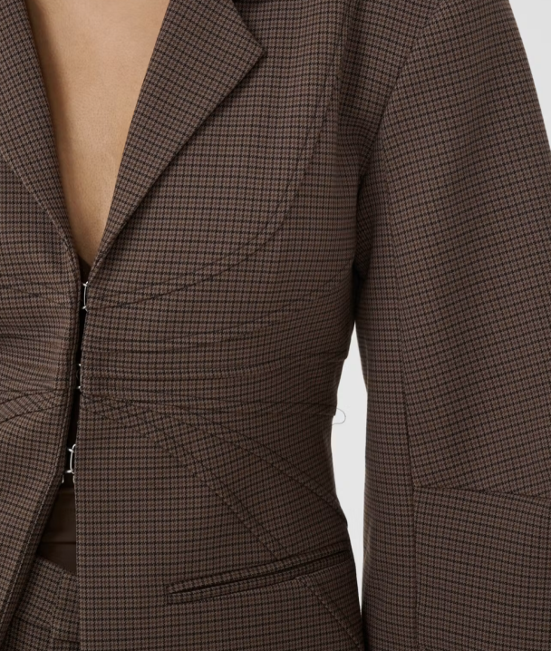 Lamia Blazer - Herringbone Check - Image 3