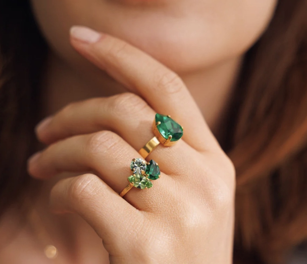 Mini Drop Ring - Majestic Green  - Image 2