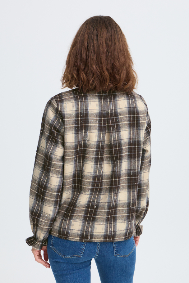 PZkamma Flanell Skjorte Beige - Image 2