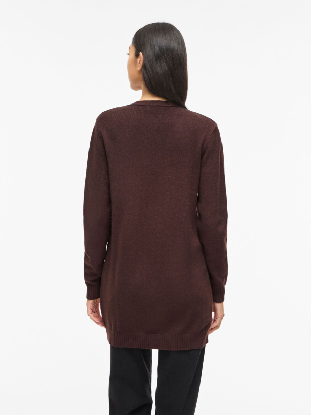Viril open knit cardigan, brun - Image 2