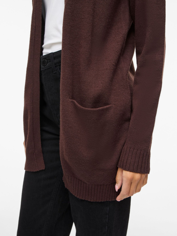 Viril open knit cardigan, brun - Image 6
