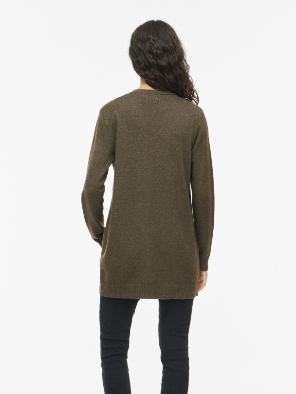 Viril open knit cardigan, grønn - Image 5