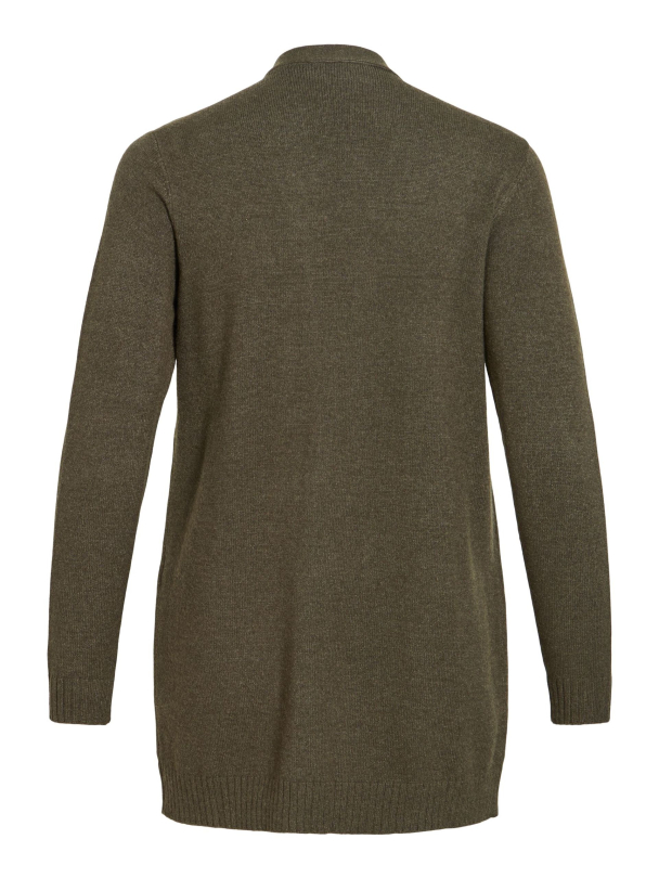 Viril open knit cardigan, grønn - Image 3