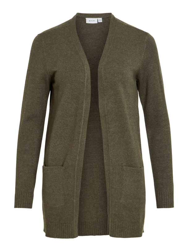 Viril open knit cardigan, grønn - Image 2