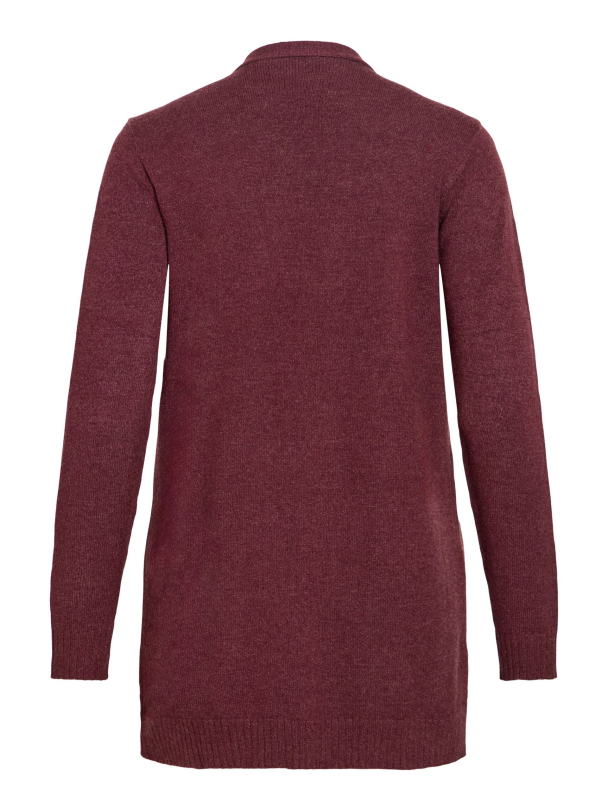 Viril open knit cardigan, burgunder - Image 3
