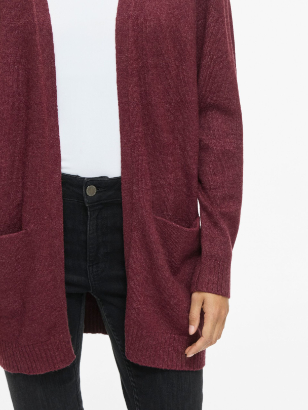 Viril open knit cardigan, burgunder - Image 6