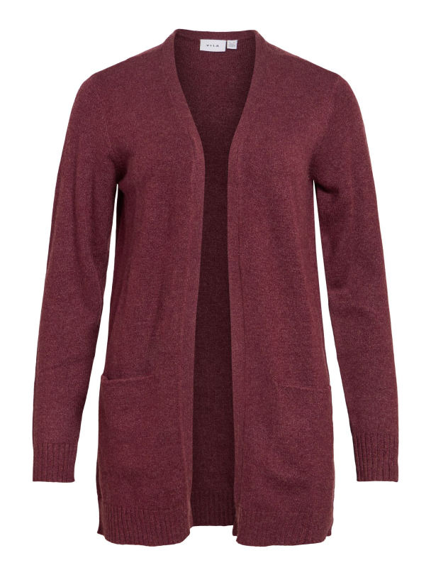 Viril open knit cardigan, burgunder - Image 2