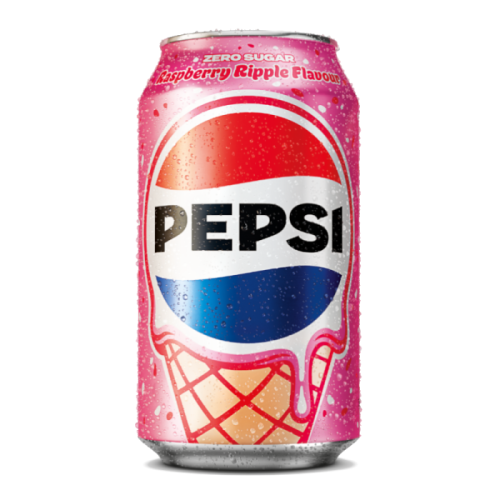 PEPSI RASPBERRY RIPPLE FLAVOUR – ZERO SUGAR 330ml (UK)