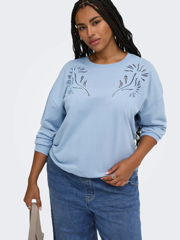 CARLEONORA L/S O-NECK SWEAT JRS BF - Image 4