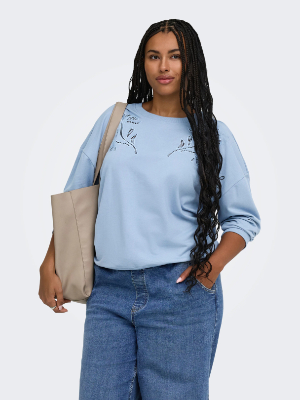 CARLEONORA L/S O-NECK SWEAT JRS BF - Image 2