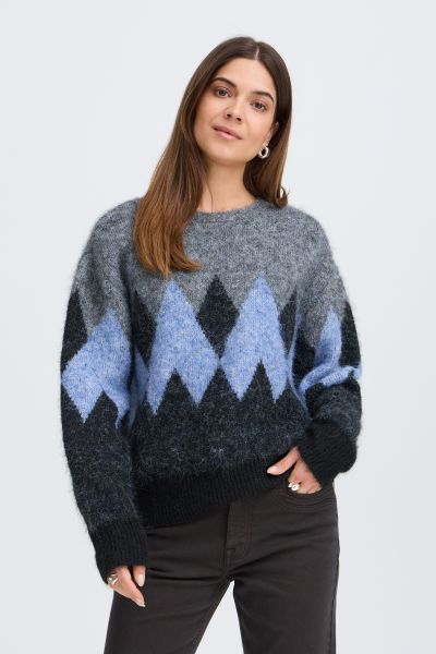 PZestel Strikket Genser Argyle