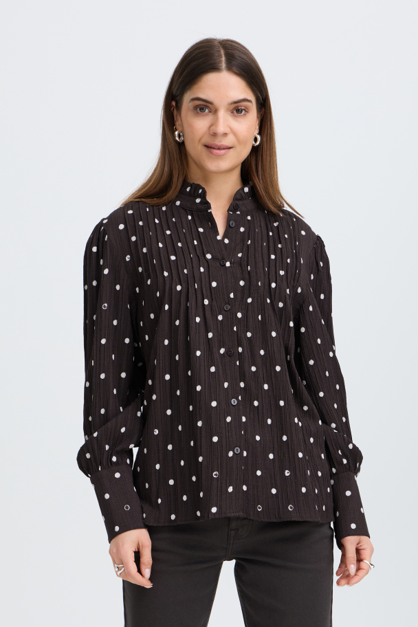 PZevita Bluse Prikker Brun - Image 2