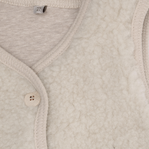 Vest Wool Teddy - Cement - Image 3