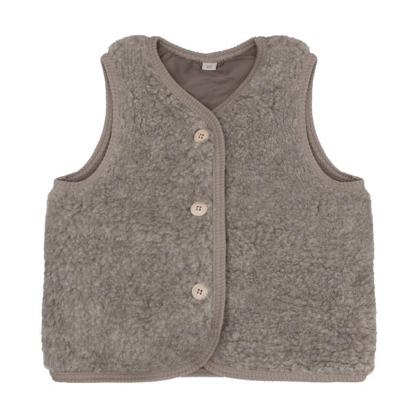 Vest Wool Teddy - Camel Melange - Image 1