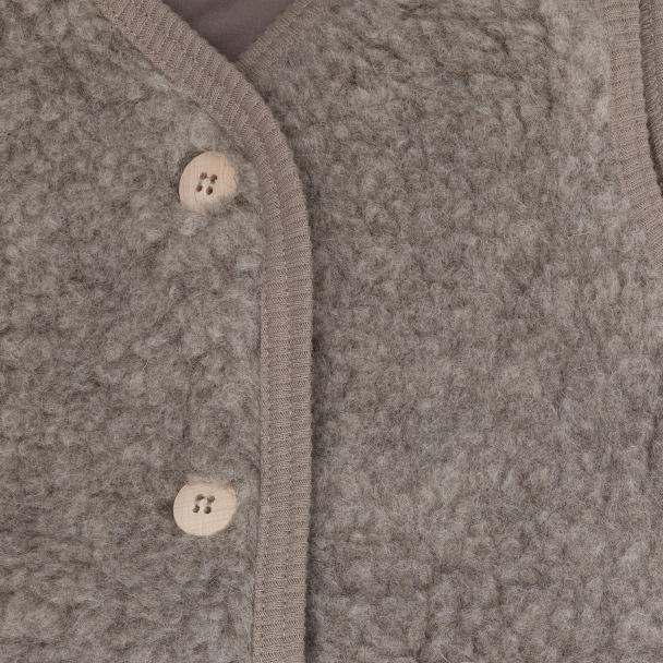 Vest Wool Teddy - Camel Melange - Image 3