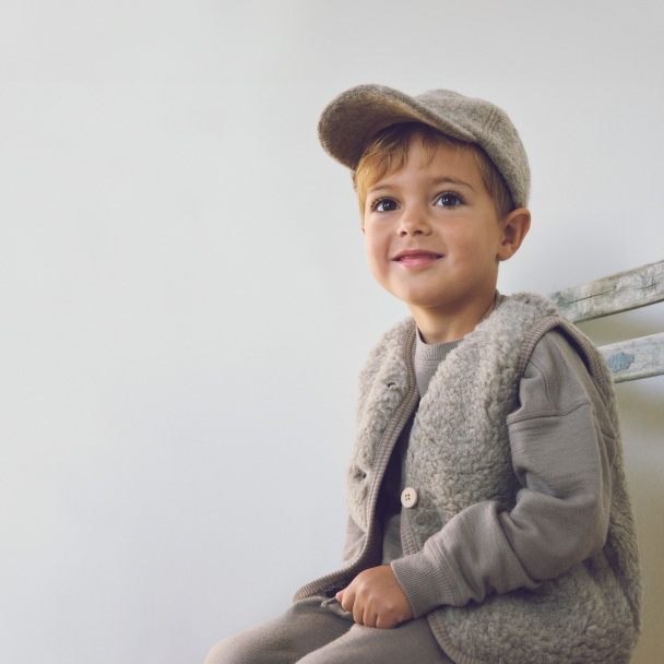 Vest Wool Teddy - Camel Melange - Image 4