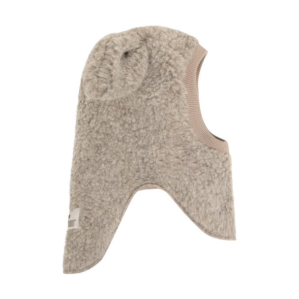 Balaclava Ears Wool Teddy - Camel Melange - Image 1