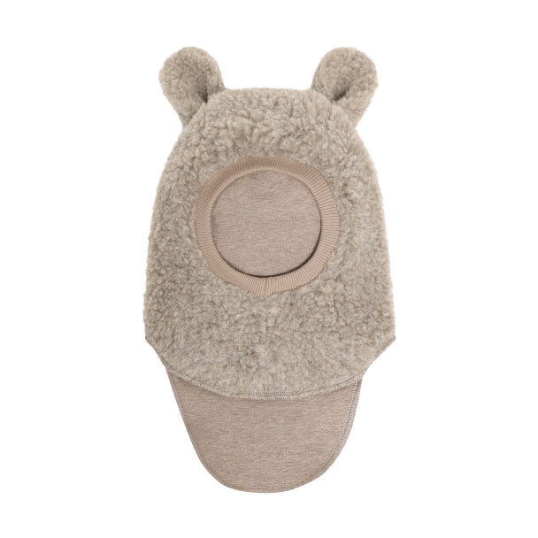 Balaclava Ears Wool Teddy - Camel Melange - Image 2