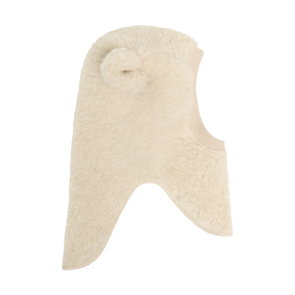 Balaclava Ears Wool Teddy - Cement - Image 1
