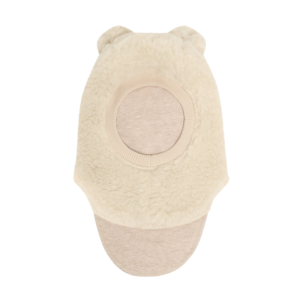 Balaclava Ears Wool Teddy - Cement - Image 2