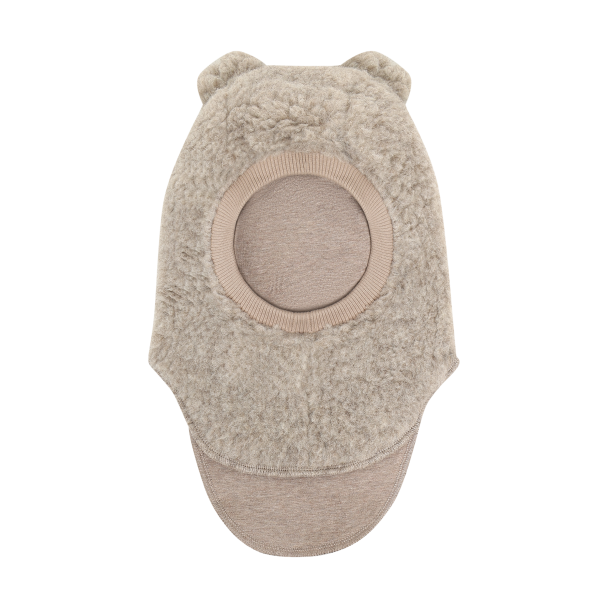 Balaclava Ears Wool Teddy - Camel Melange - Image 2