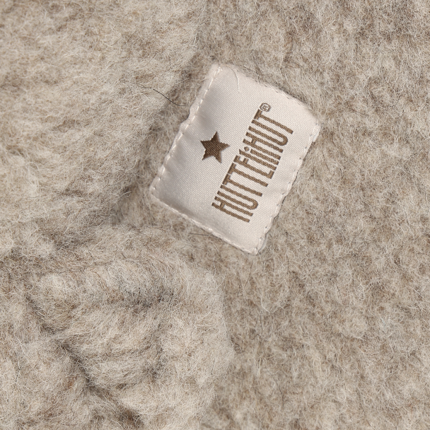 Balaclava Ears Wool Teddy - Camel Melange - Image 3