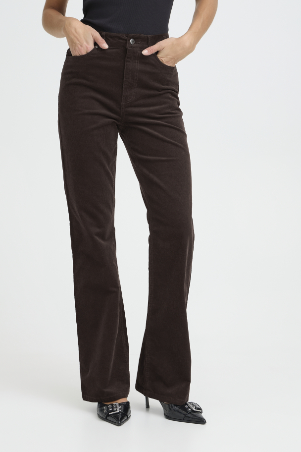 PZsally Bootcut Bukse Cordfløyel Mørk Brun - Image 2