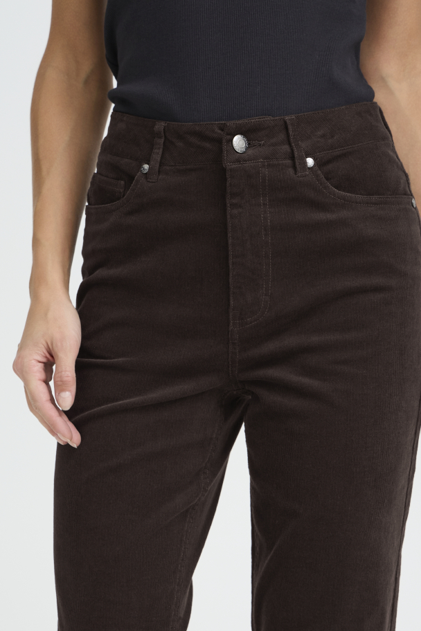 PZsally Bootcut Bukse Cordfløyel Mørk Brun - Image 3