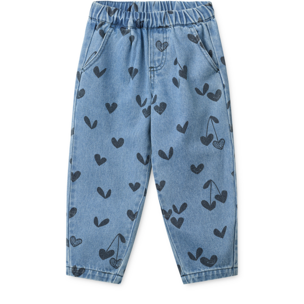 Borris Printed Denim Pants - Sweethearts/Denim - Image 1